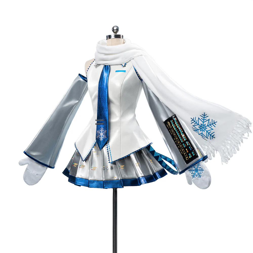 【Glowing】【Size XS-XL】DokiDoki-SR Cosplay Costume Snow Dress Suit White - Image 5