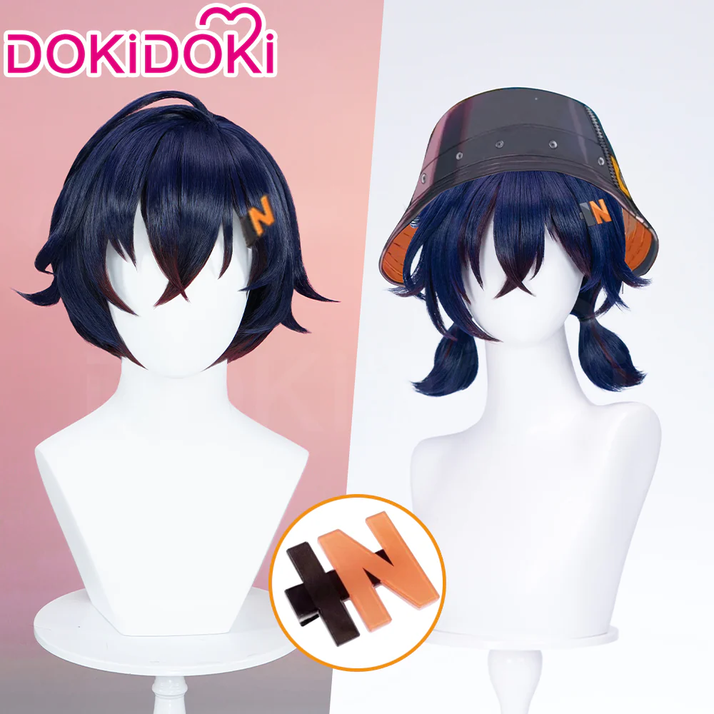 【Ready For Ship】DokiDoki Game Zenless Zone Zero Cosplay Belle Cosplay Wig Short Purple / Hairpin Summer Skies ZZZ