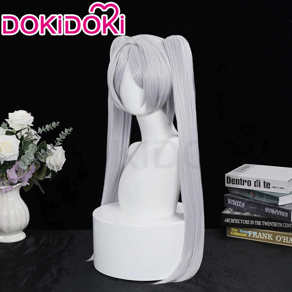 【US/EU LOCAL SHIPPING】DokiDoki Anime Manga Cosplay Friieren Wig Long Straight Grey Hair - Image 2