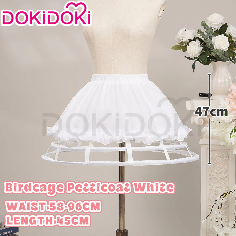 【Hoop Skirt Petticoat】【In Stock】DokiDoki Black / White Bustle Underskirt Cage Hoop Skirt Petticoat Disc Hoop Skirt Petticoat Extra Large Wedding Hoop Cosplay Lolita Dress - Image 11