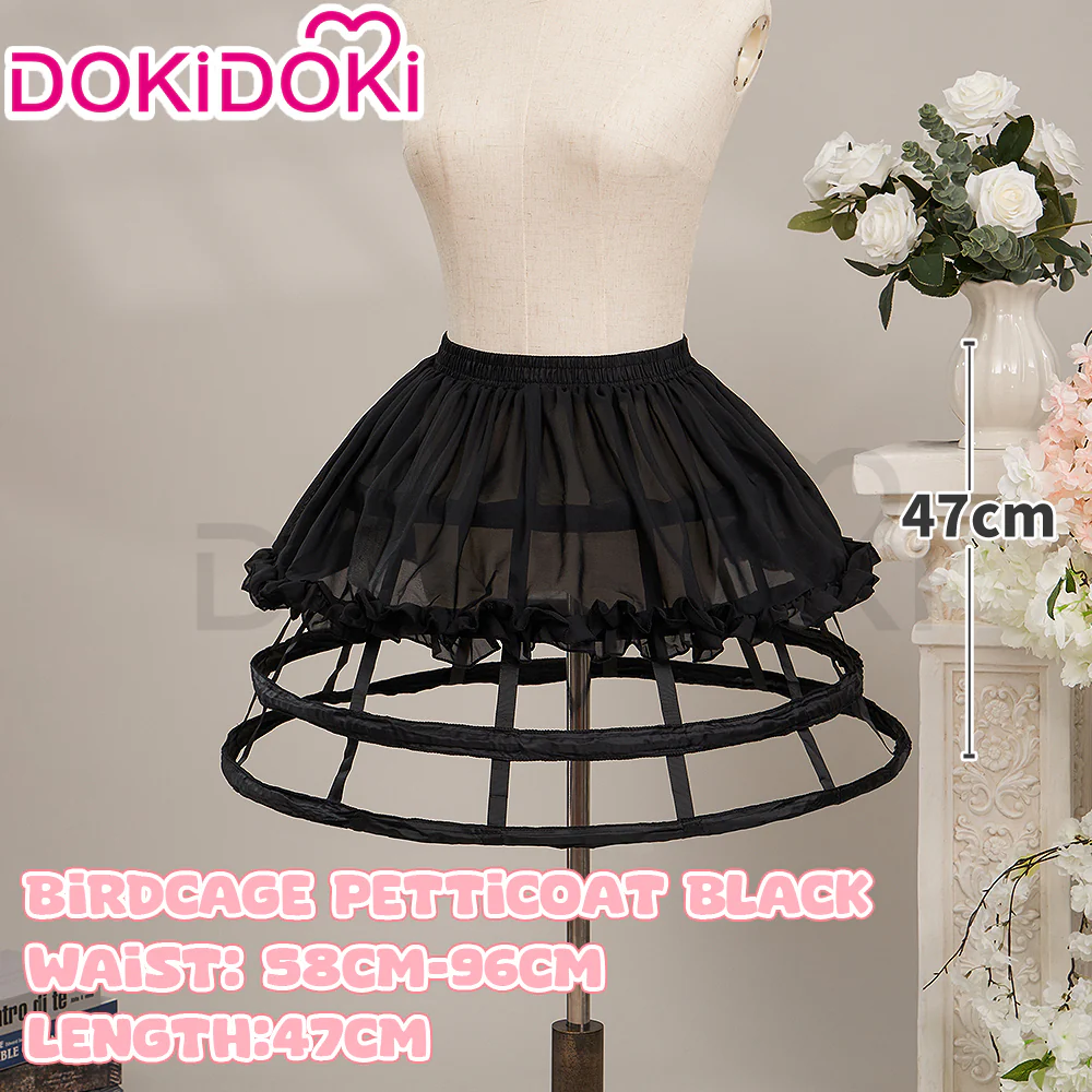 【Hoop Skirt Petticoat】【In Stock】DokiDoki Black / White Bustle Underskirt Cage Hoop Skirt Petticoat Disc Hoop Skirt Petticoat Extra Large Wedding Hoop Cosplay Lolita Dress - Image 12