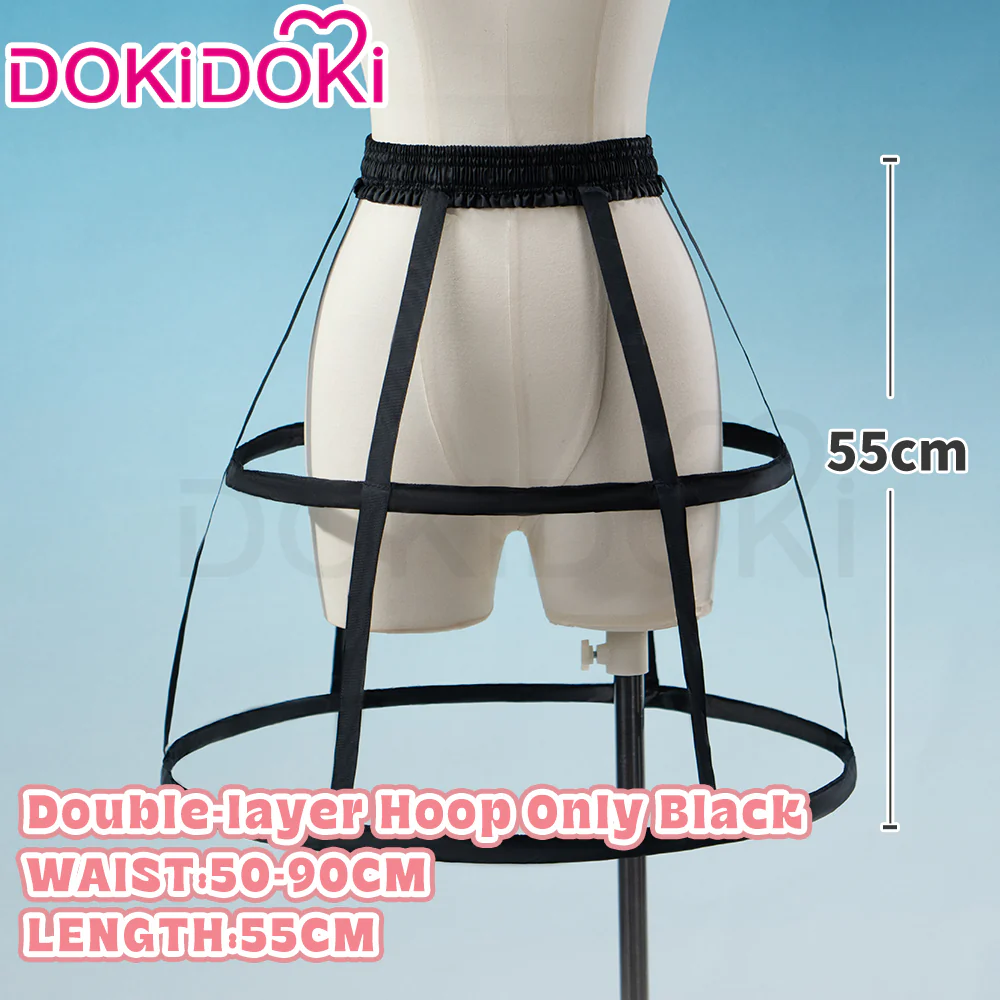 【Hoop Skirt Petticoat】【In Stock】DokiDoki Black / White Bustle Underskirt Cage Hoop Skirt Petticoat Disc Hoop Skirt Petticoat Extra Large Wedding Hoop Cosplay Lolita Dress - Image 14