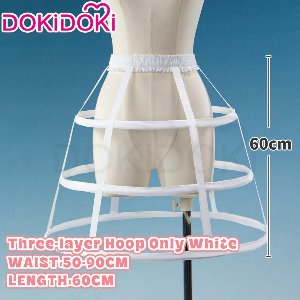 【Hoop Skirt Petticoat】【In Stock】DokiDoki Black / White Bustle Underskirt Cage Hoop Skirt Petticoat Disc Hoop Skirt Petticoat Extra Large Wedding Hoop Cosplay Lolita Dress - Image 16