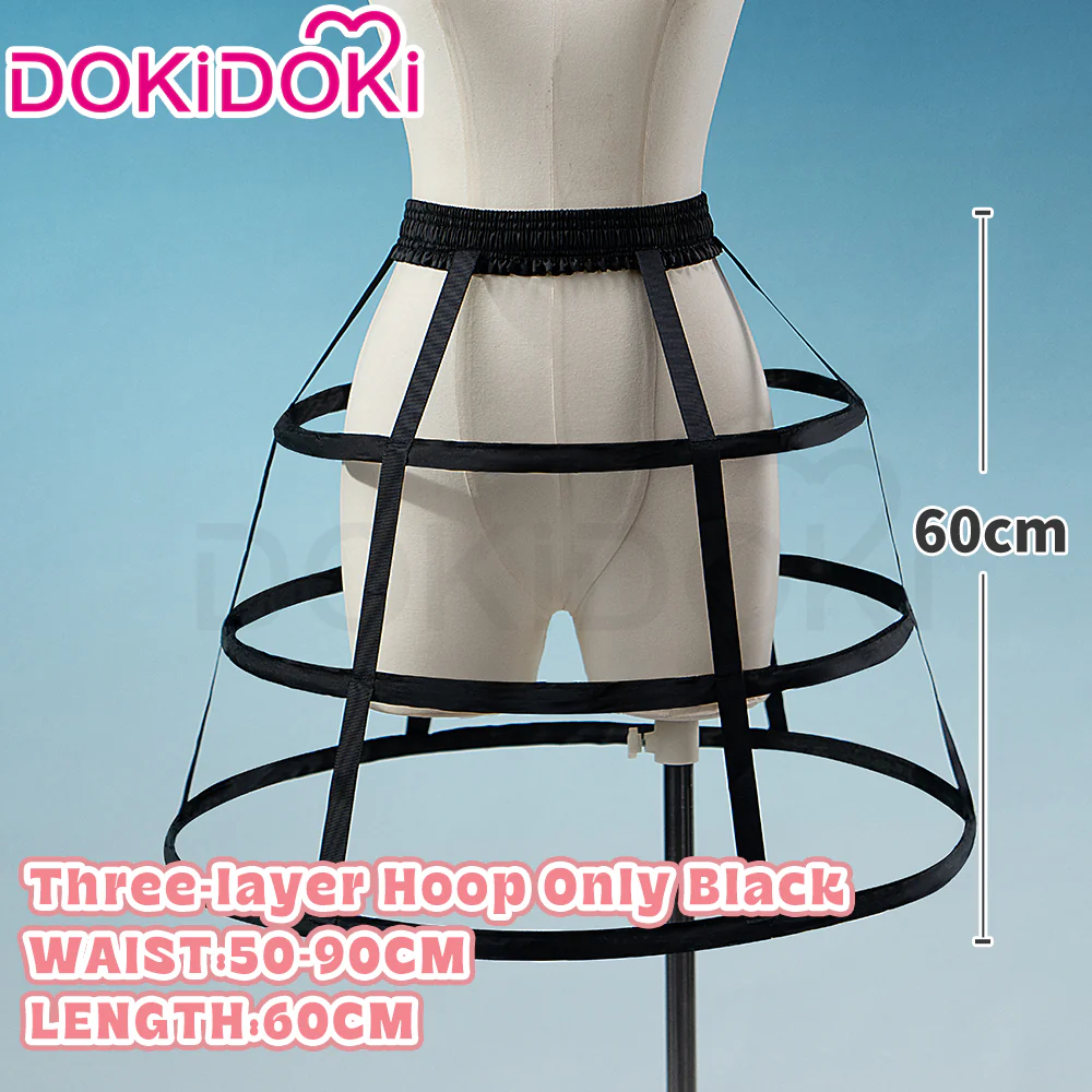 【Hoop Skirt Petticoat】【In Stock】DokiDoki Black / White Bustle Underskirt Cage Hoop Skirt Petticoat Disc Hoop Skirt Petticoat Extra Large Wedding Hoop Cosplay Lolita Dress - Image 17