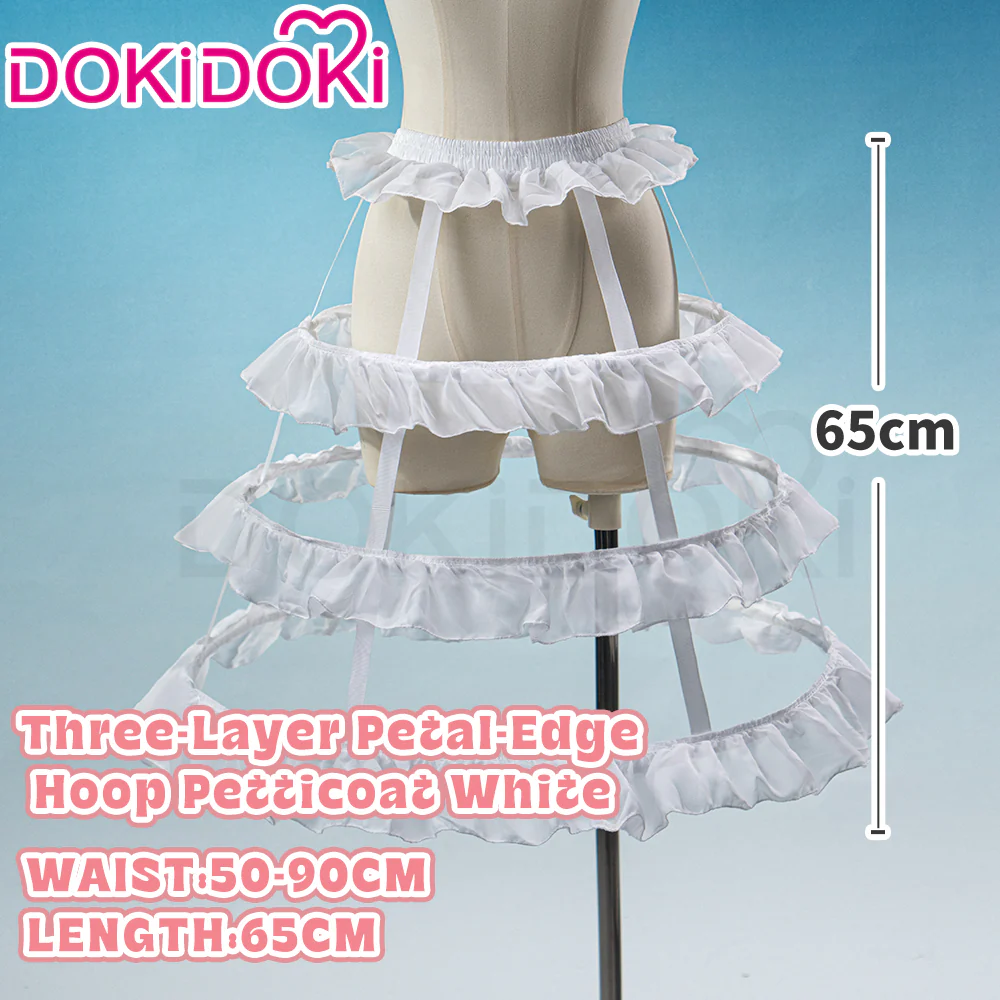 【Hoop Skirt Petticoat】【In Stock】DokiDoki Black / White Bustle Underskirt Cage Hoop Skirt Petticoat Disc Hoop Skirt Petticoat Extra Large Wedding Hoop Cosplay Lolita Dress - Image 18