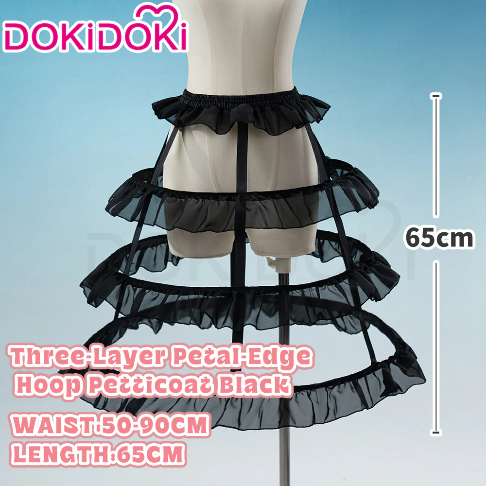 【Hoop Skirt Petticoat】【In Stock】DokiDoki Black / White Bustle Underskirt Cage Hoop Skirt Petticoat Disc Hoop Skirt Petticoat Extra Large Wedding Hoop Cosplay Lolita Dress - Image 19