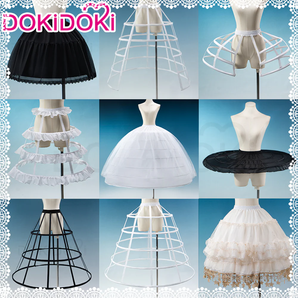 【Hoop Skirt Petticoat】【In Stock】DokiDoki Black / White Bustle Underskirt Cage Hoop Skirt Petticoat Disc Hoop Skirt Petticoat Extra Large Wedding Hoop Cosplay Lolita Dress - Image 2