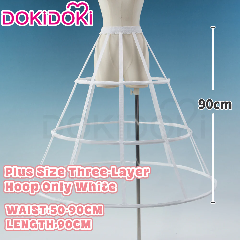 【Hoop Skirt Petticoat】【In Stock】DokiDoki Black / White Bustle Underskirt Cage Hoop Skirt Petticoat Disc Hoop Skirt Petticoat Extra Large Wedding Hoop Cosplay Lolita Dress - Image 20