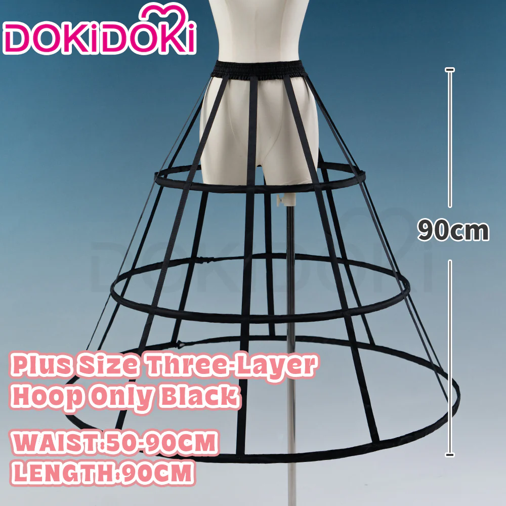 【Hoop Skirt Petticoat】【In Stock】DokiDoki Black / White Bustle Underskirt Cage Hoop Skirt Petticoat Disc Hoop Skirt Petticoat Extra Large Wedding Hoop Cosplay Lolita Dress - Image 21