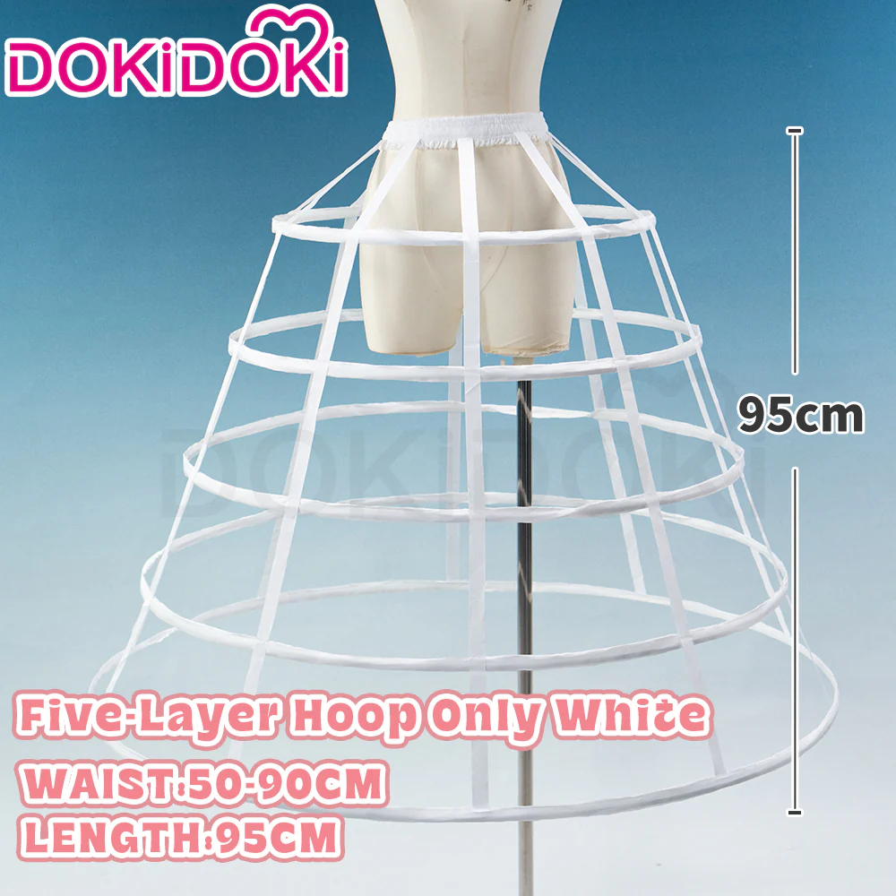 【Hoop Skirt Petticoat】【In Stock】DokiDoki Black / White Bustle Underskirt Cage Hoop Skirt Petticoat Disc Hoop Skirt Petticoat Extra Large Wedding Hoop Cosplay Lolita Dress - Image 22