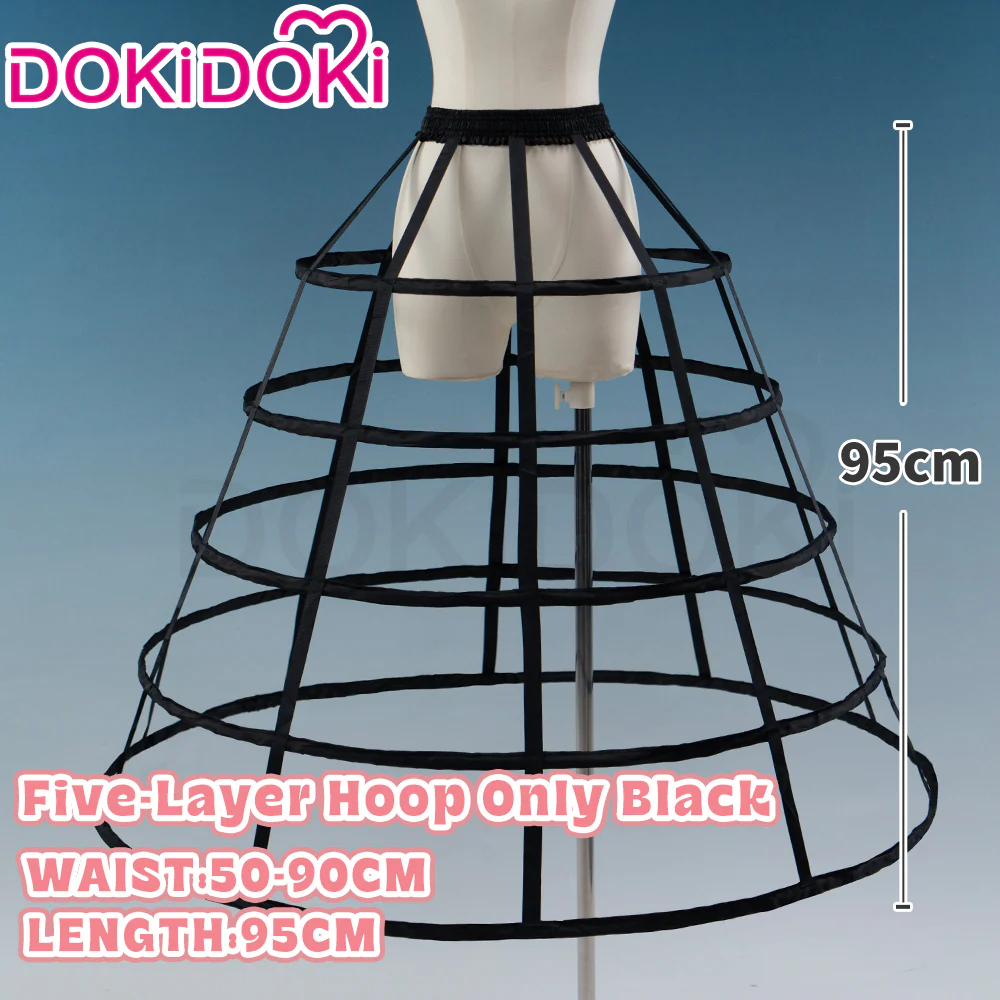【Hoop Skirt Petticoat】【In Stock】DokiDoki Black / White Bustle Underskirt Cage Hoop Skirt Petticoat Disc Hoop Skirt Petticoat Extra Large Wedding Hoop Cosplay Lolita Dress - Image 23