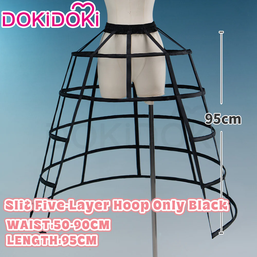 【Hoop Skirt Petticoat】【In Stock】DokiDoki Black / White Bustle Underskirt Cage Hoop Skirt Petticoat Disc Hoop Skirt Petticoat Extra Large Wedding Hoop Cosplay Lolita Dress - Image 25