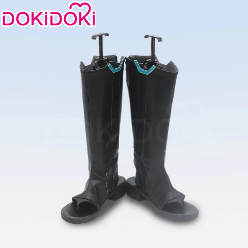 【In Sock】DokiDoki Game Cosplay Women Shoes Black Leather