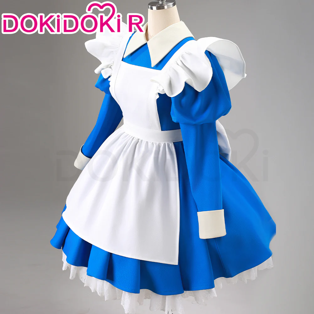 【In Stock】【Size XS-2XL】DokiDoki-R  Anime Card Captor Sakura Cosplay Kinomoto Sakura Alice Costume White Blue Dress / Bow Accessory - Image 2