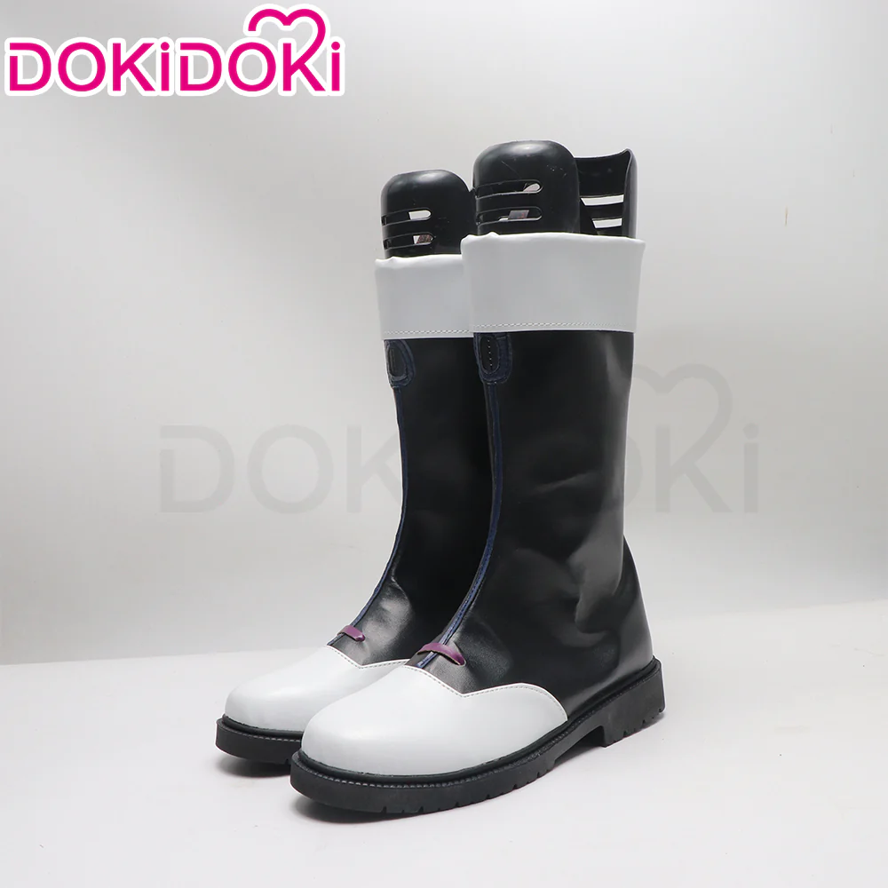 【In Stock】DokiDoki Anime Cosplay Shoes Black White Boots - Image 2