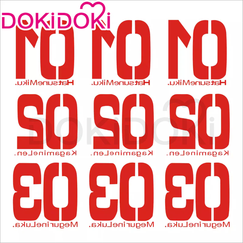 【Partially Ready For Ship】DokiDoki Anime/ Game Cosplay Number Tattoo
