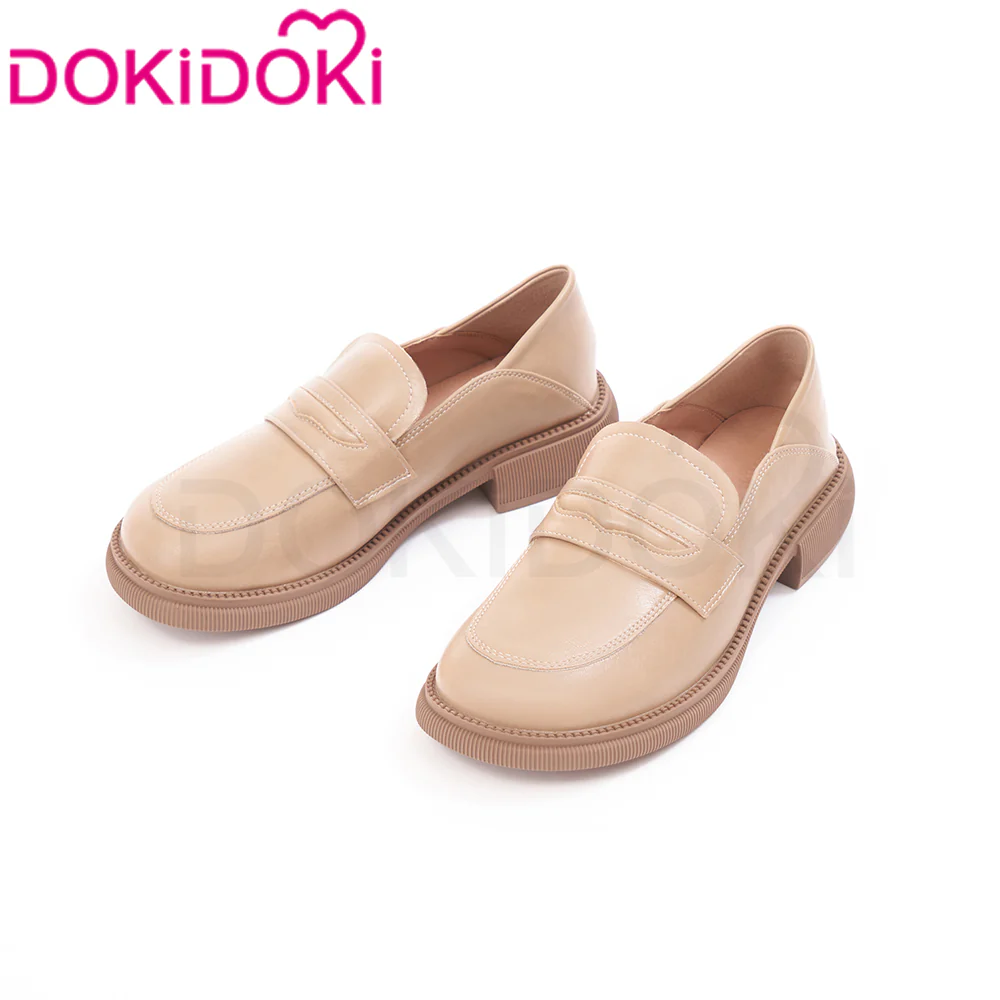 DokiDoki Cosplay Amana Riko / Iwato Suzume / Iki Hiyori / Ootori Emu JK Uniform Black / Brown / Nude Shoes - Image 8