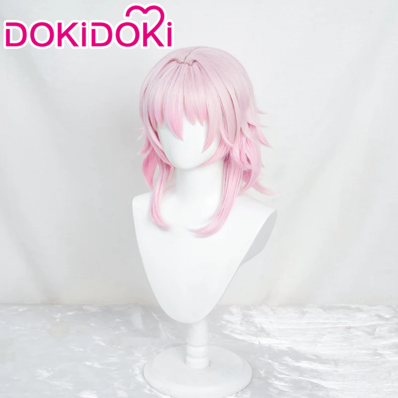 【Partially Ready For Ship】DokiDoki Game Honkai: Star Rail Cosplay March 7th  Wig / Earclip Short Pink Nascent Spring - Image 2