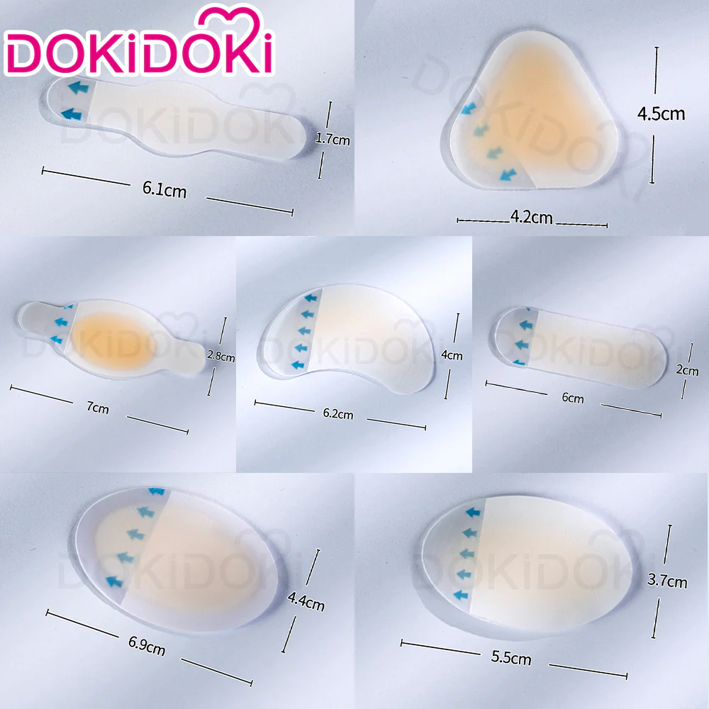 【In Stock】DokiDoki  Black White Skin-tone Transparent Anti-friction Forefoot Pads Anti-slip Heel Cushions Shoe Size Adjusters - Image 3