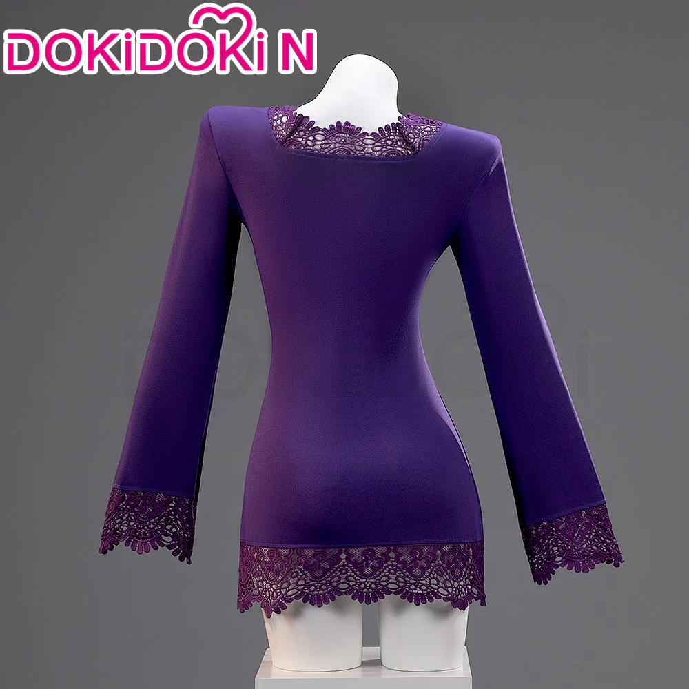 【In Stock】【Size XS-3XL】DokiDoki-N Anime Cosplay Women Costume Purple Dress Suit - Image 2