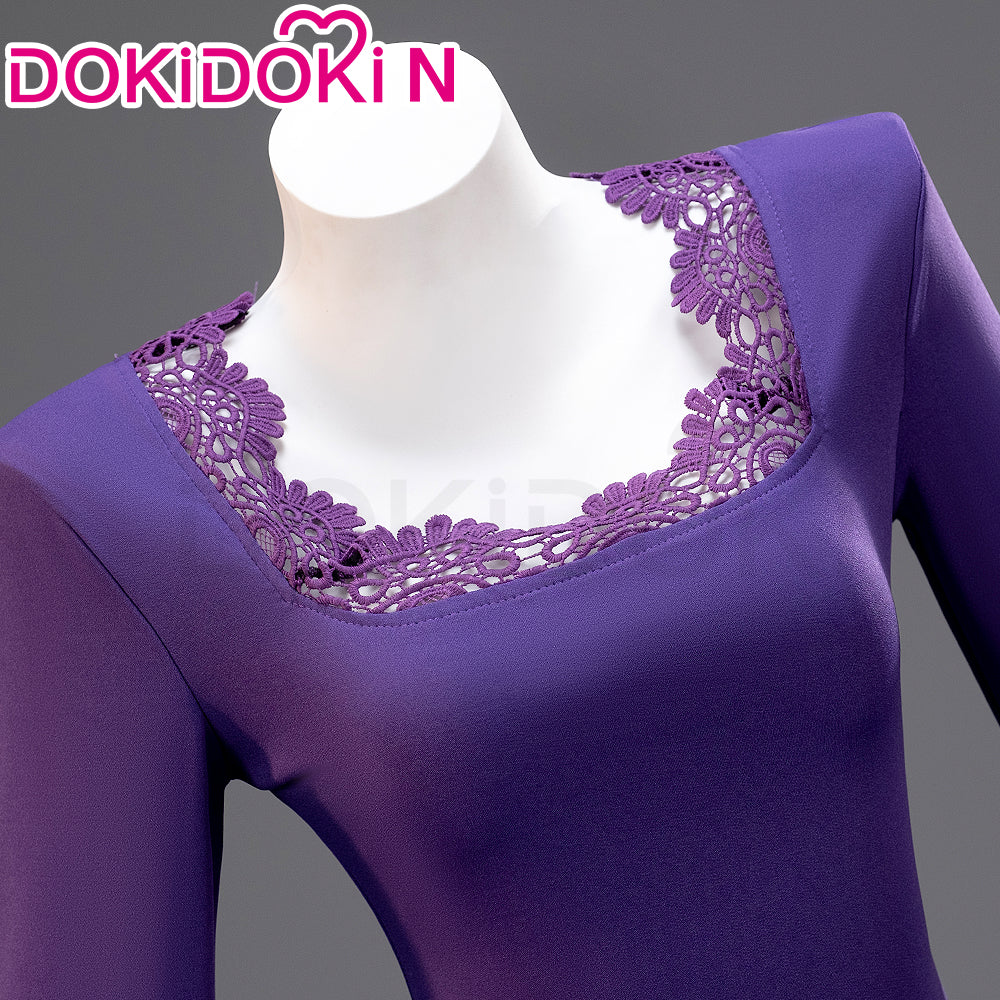 【In Stock】【Size XS-3XL】DokiDoki-N Anime Cosplay Women Costume Purple Dress Suit - Image 3