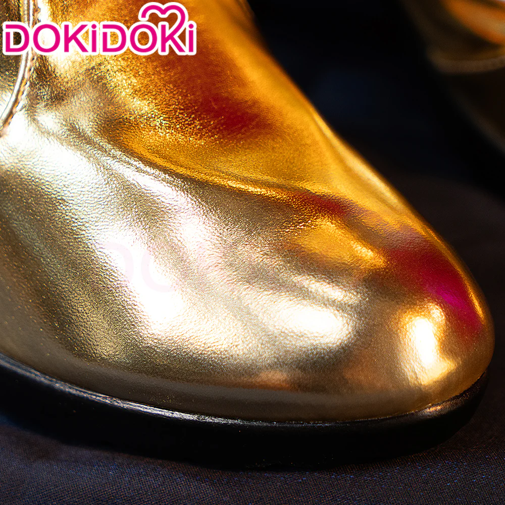 DokiDoki VSINGER Cosplay Megurine Luka Shoes Gold Boots - Image 4