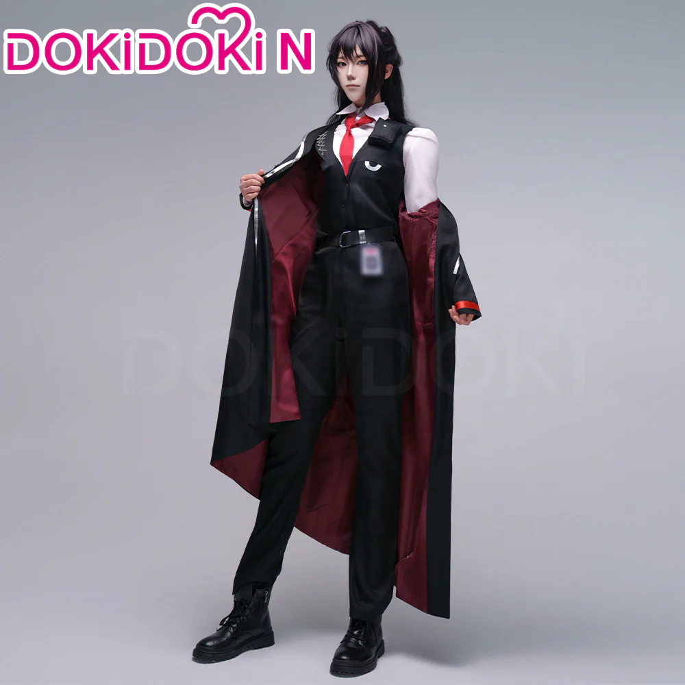 【Size XS-3XL】DokiDoki-N Game Cosplay Black Red Suit Costume