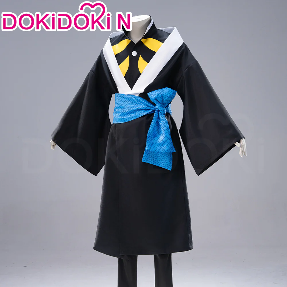 【In Stock】【Size S-2XL】DokiDoki-N Anime Cosplay Costume Black Yellow Kimono - Image 3