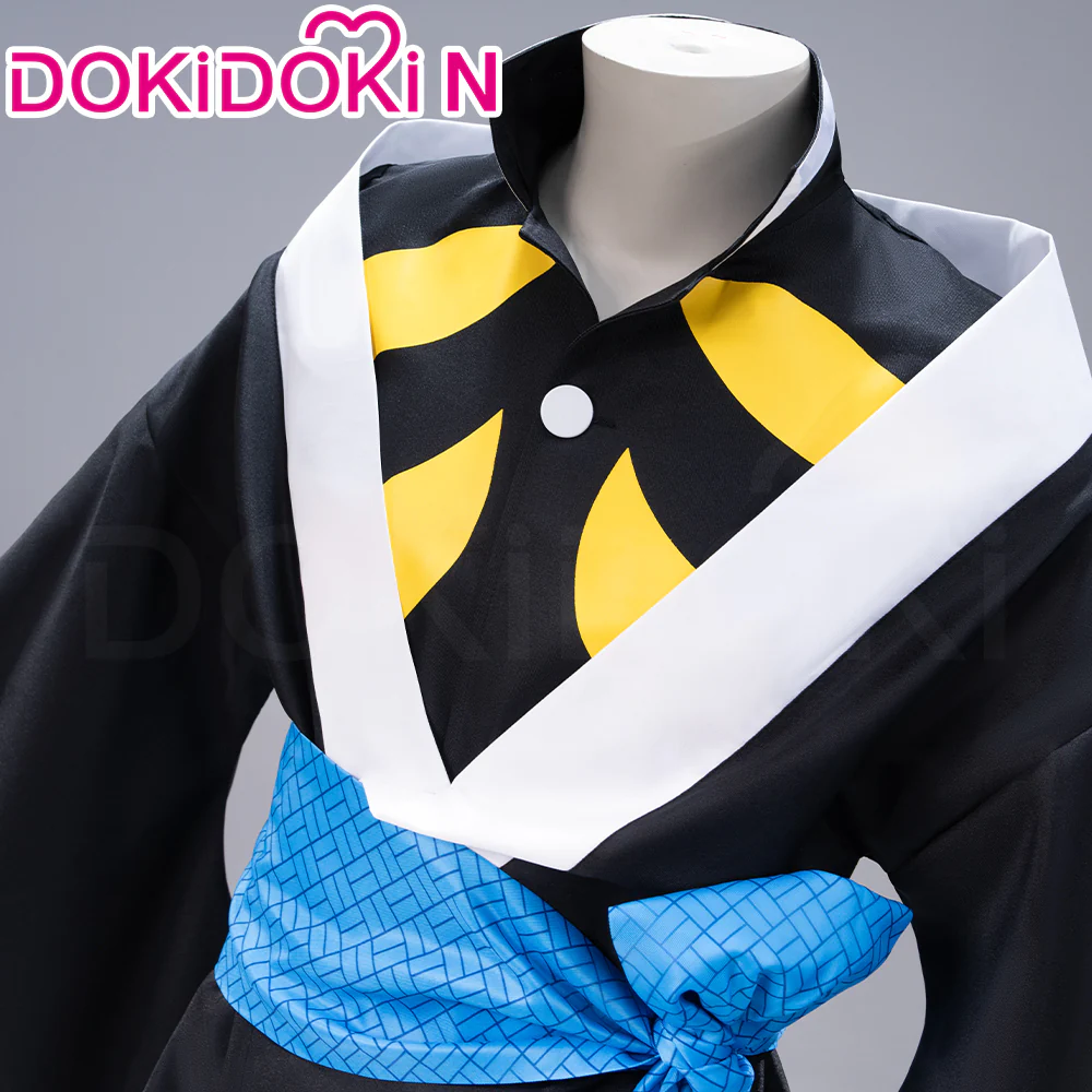 【In Stock】【Size S-2XL】DokiDoki-N Anime Cosplay Costume Black Yellow Kimono - Image 4