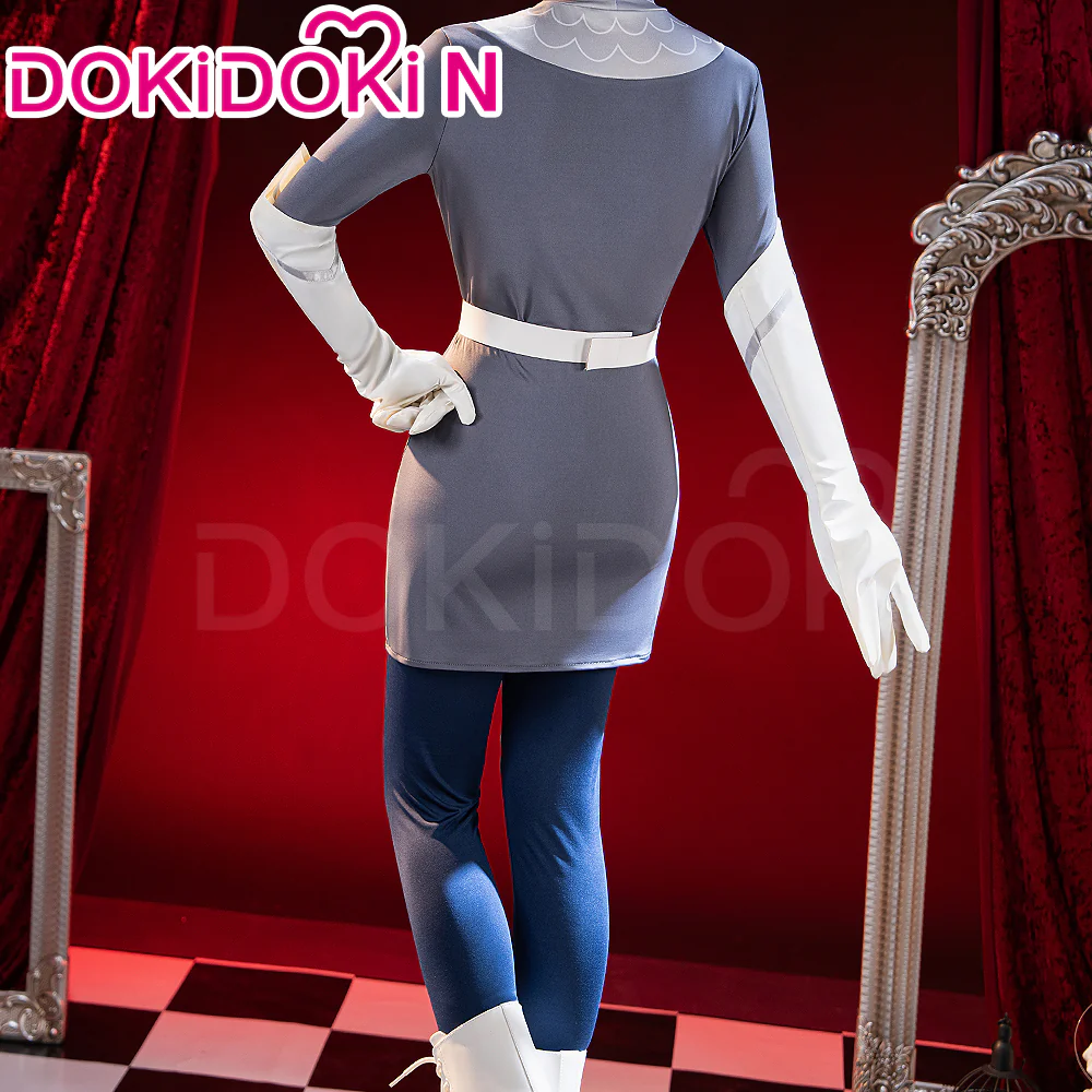 【Partially Ready For Ship】【Size S-2XL】DokiDoki-N Anime Hell Hotel Cosplay Green Dress Blue Pants Costume - Image 3