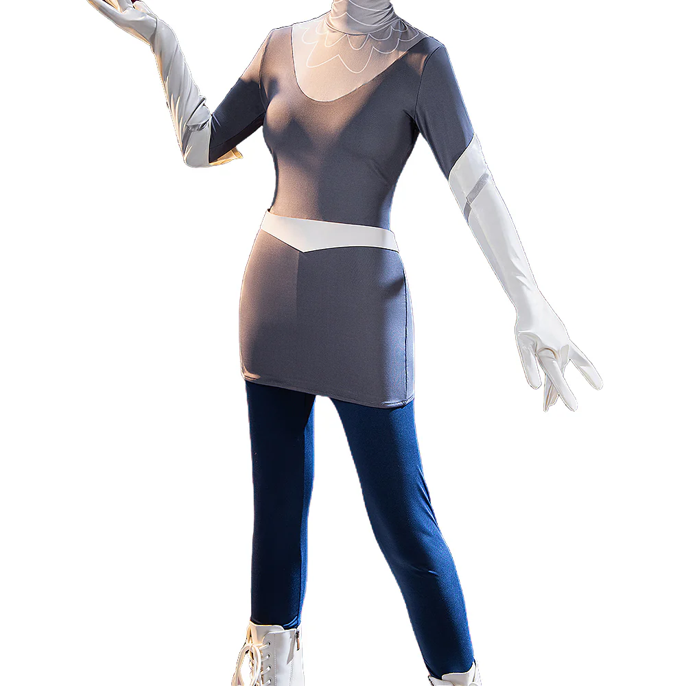【Partially Ready For Ship】【Size S-2XL】DokiDoki-N Anime Hell Hotel Cosplay Green Dress Blue Pants Costume - Image 5
