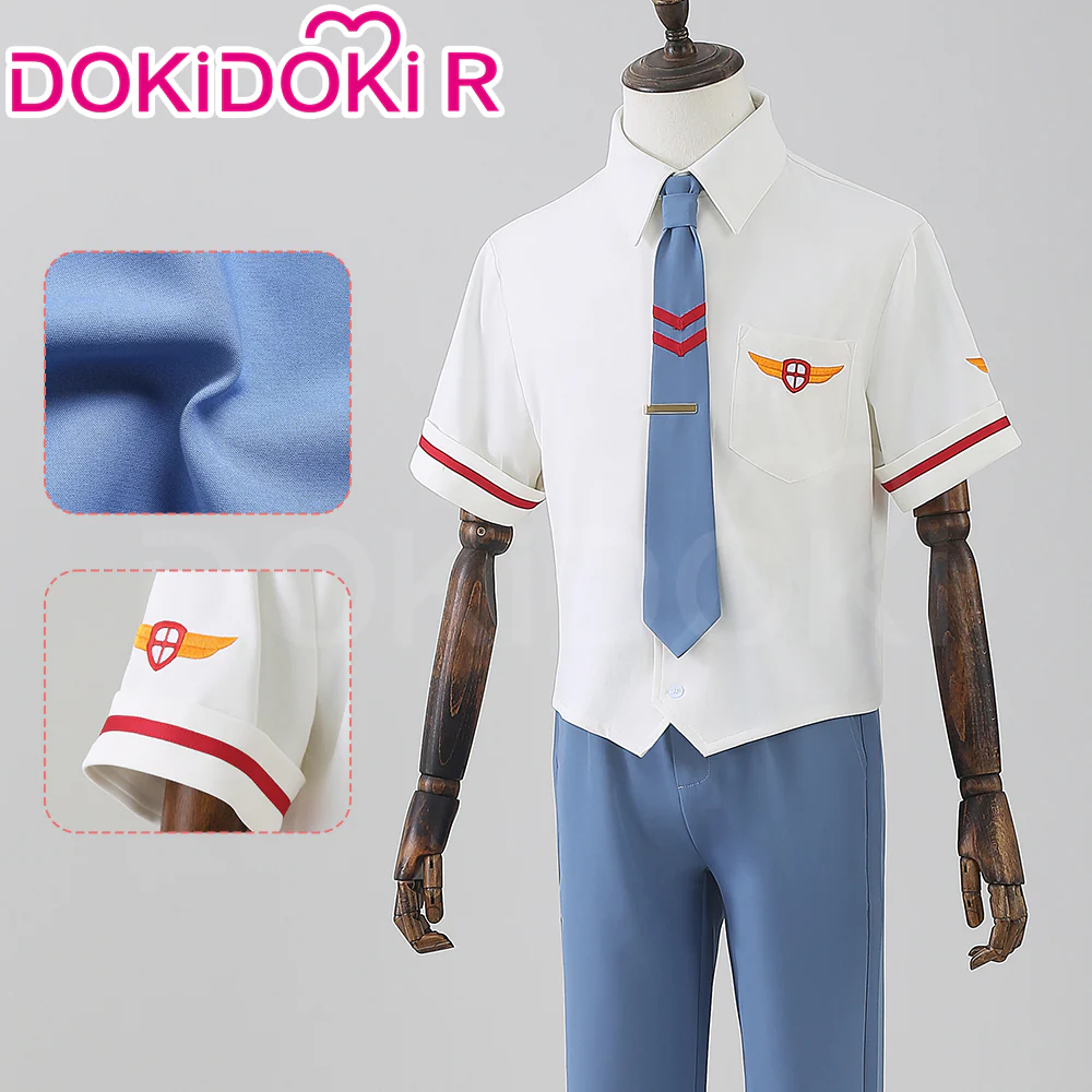 【In Stock】【Size XS-2XL】DokiDoki-R Anime Cardcaptor Sakura Cosplay Sakura Avalon / Syaoran Li Summer School Uniform Costume - Image 7