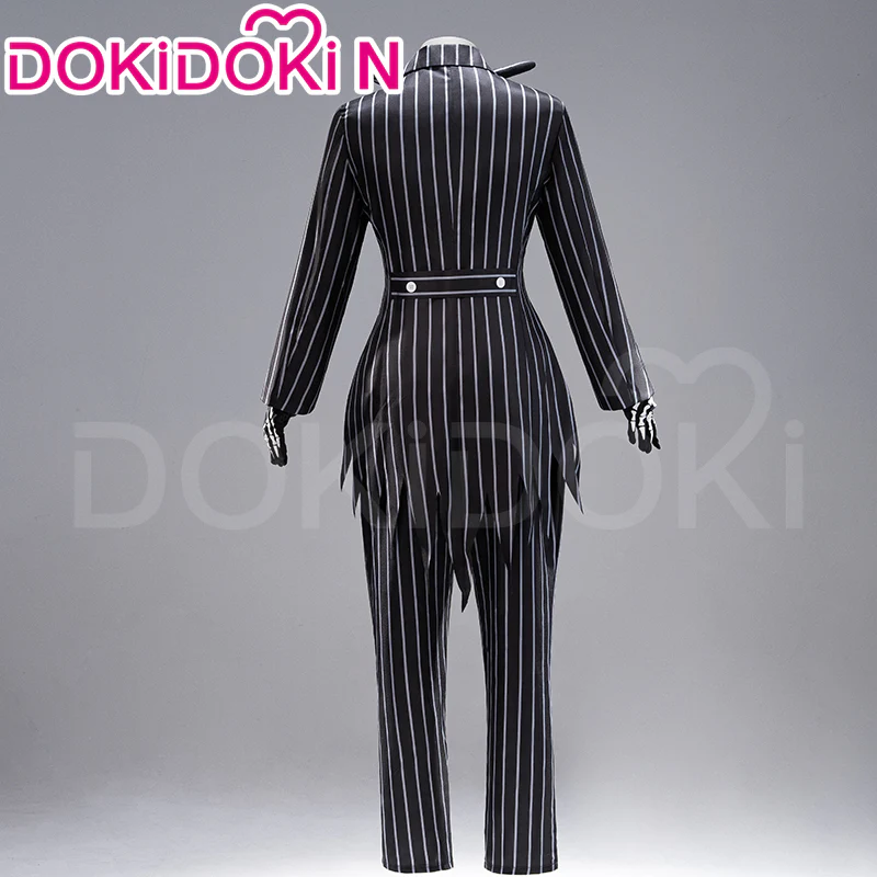 【In Stock】【Size XS-3XL】DokiDoki-N Movie Anime Cosplay Costume Helloween Black White Striped Suit - Image 2