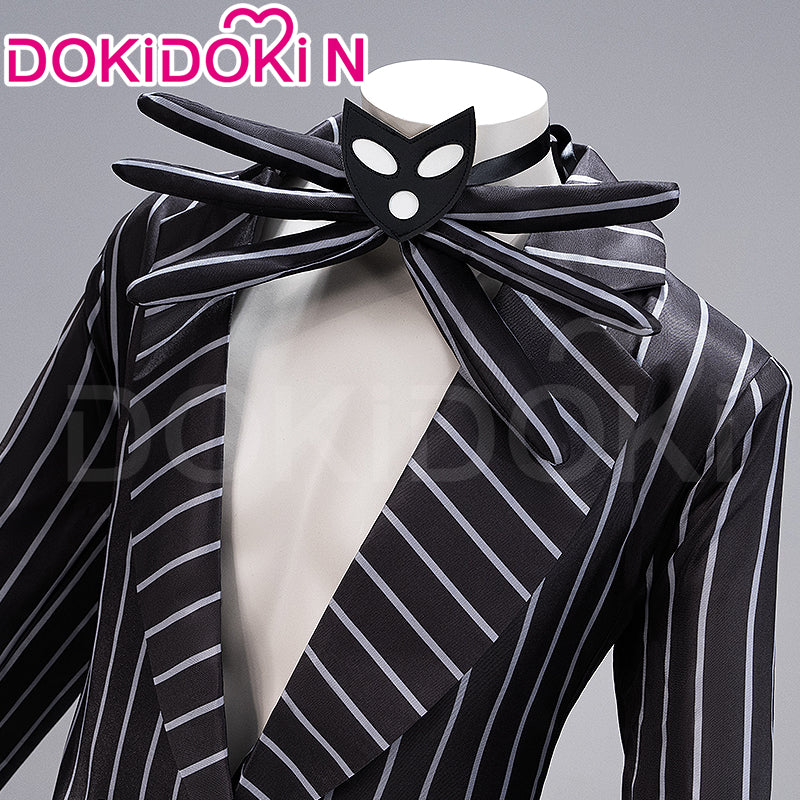 【In Stock】【Size XS-3XL】DokiDoki-N Movie Anime Cosplay Costume Helloween Black White Striped Suit - Image 4
