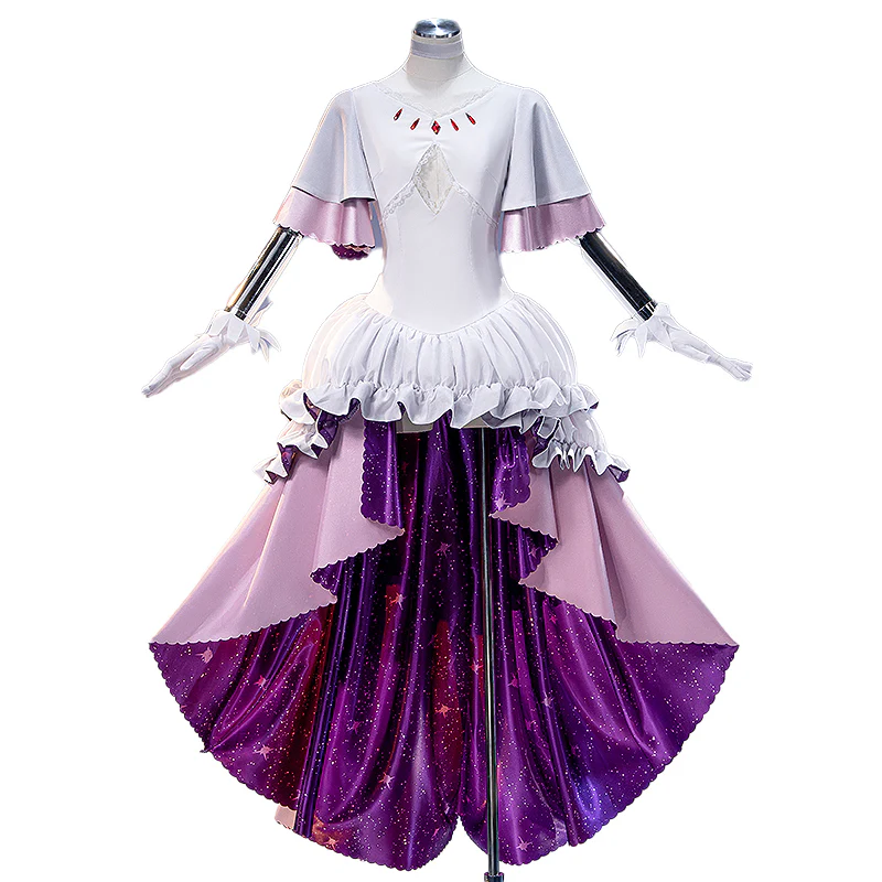 【In Stock】【Size XS-3XL】DokiDoki-N Anime Cosplay Ultimate Costume Pink White Purple Trailing Dress - Image 5