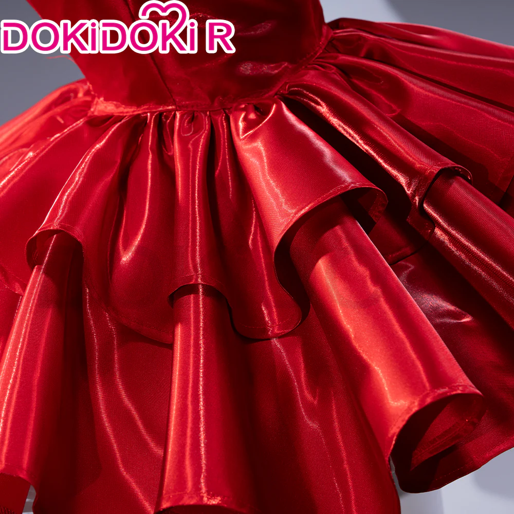 【In Stock】【Size XS-3XL】DokiDoki-R Anime Movie Perfect Blue Cosplay Kirigoe Mima Costume Strapless Red Dress - Image 3