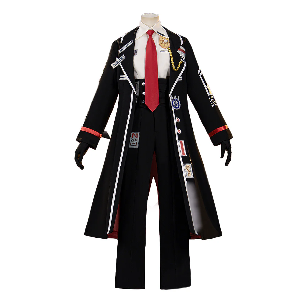 【Partially Ready For Ship】【Size XS-3XL】DokiDoki-R Game Cosplay Costume Black Suit - Image 5