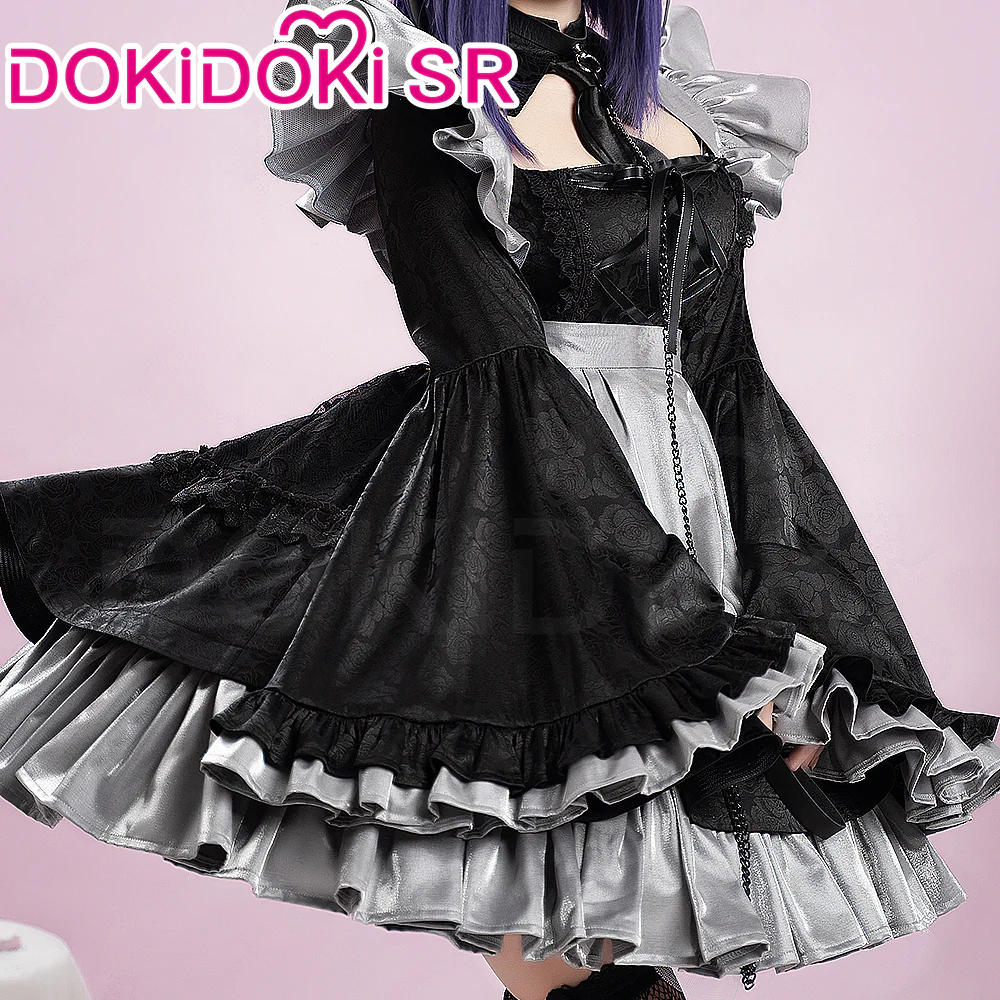 【Ready For Ship】DokiDoki-SR Anime Cosplay Costume Maid Black Dress - Image 3