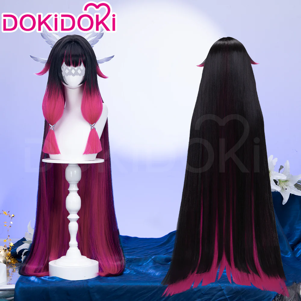 【US/EU LOCAL SHIPPING 】 【120CM】DokiDoki Game Genshin Impact Fatui Harbinger Cosplay Wig Cosplay Columbina Wig Long Straight - Image 2