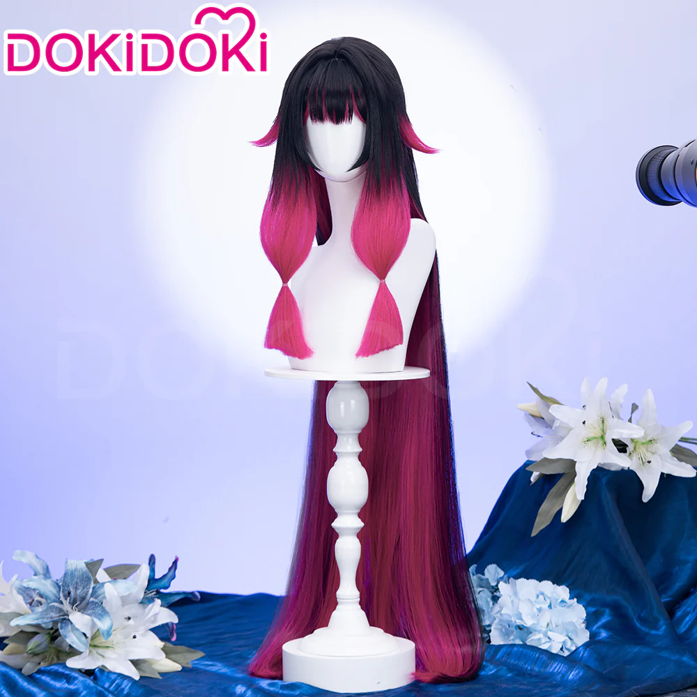 【US/EU LOCAL SHIPPING 】 【120CM】DokiDoki Game Genshin Impact Fatui Harbinger Cosplay Wig Cosplay Columbina Wig Long Straight - Image 3