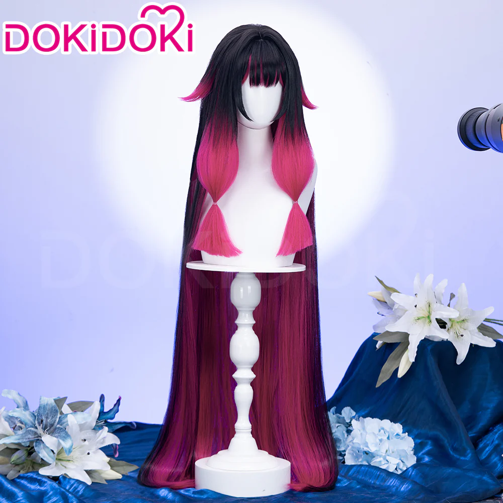 【US/EU LOCAL SHIPPING 】 【120CM】DokiDoki Game Genshin Impact Fatui Harbinger Cosplay Wig Cosplay Columbina Wig Long Straight - Image 4