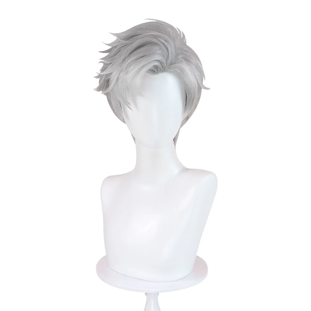 【EU LOCAL SHIPPING 】【Front Lace】DokiDoki Game Love and Deepspace Cosplay Sylus WigMen Short Sliver Mullet Defiant Spirit - Image 8