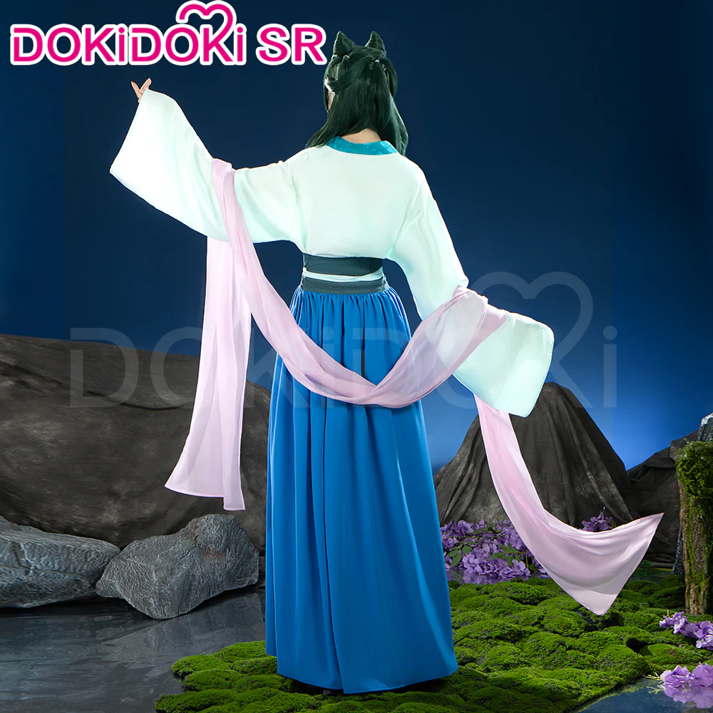 【EU/US LOCAL SHIPPING 】【Size XS-4XL】DokiDoki-SR Anime The Apothecary Diaries Cosplay Maomao Frog Green Dress Costume / Wig Mao Mao - Image 3