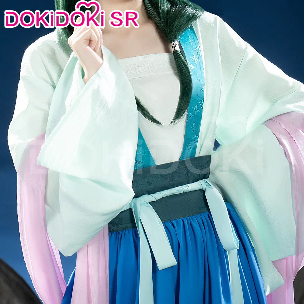 【EU/US LOCAL SHIPPING 】【Size XS-4XL】DokiDoki-SR Anime The Apothecary Diaries Cosplay Maomao Frog Green Dress Costume / Wig Mao Mao - Image 4