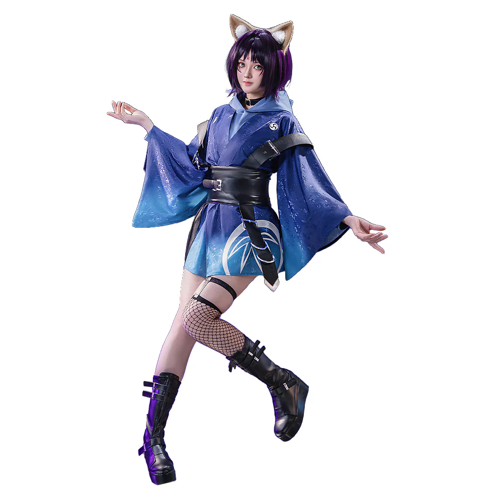 【Size XS-2XL】DokiDoki-R Anime Cosmic Princess Kaguya! Cosplay Iroha Costume / Ear / Tail - Image 5