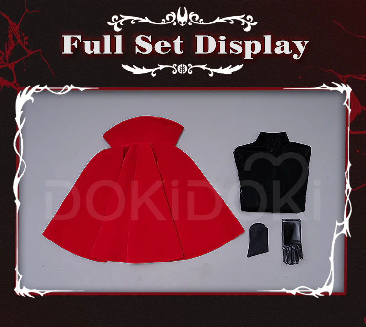 【Partially Ready For Ship】【Size S-3XL】DokiDoki-R Game Season 2 Cosplay Red Costume Cloak Body Suit / Mask / Prop - Image 6