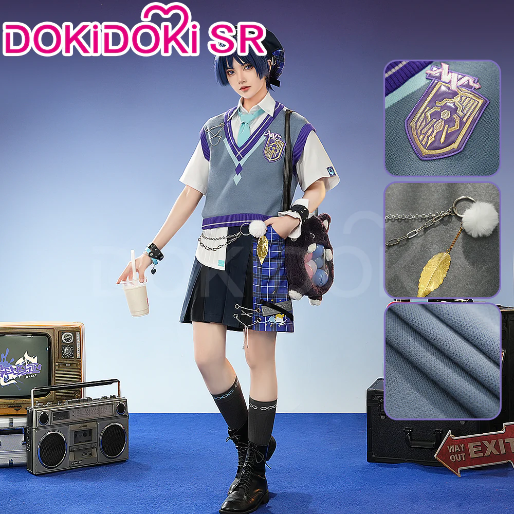 【Partially Ready For Ship】DokiDoki-SR Game Genshin Impact × MEGA COFFEE Cosplay Wanderer Costume Scaramouche