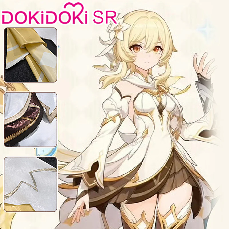 【Lumine Ver Confirmed】$5 Deposit =10% OFF Coupon DokiDoki-SR Game Genshin Impact Traveler Lumine / Traveler Sora Cosplay Costume As Heaven and Earth Are Made Anew Ying / Aether Kong - Image 4