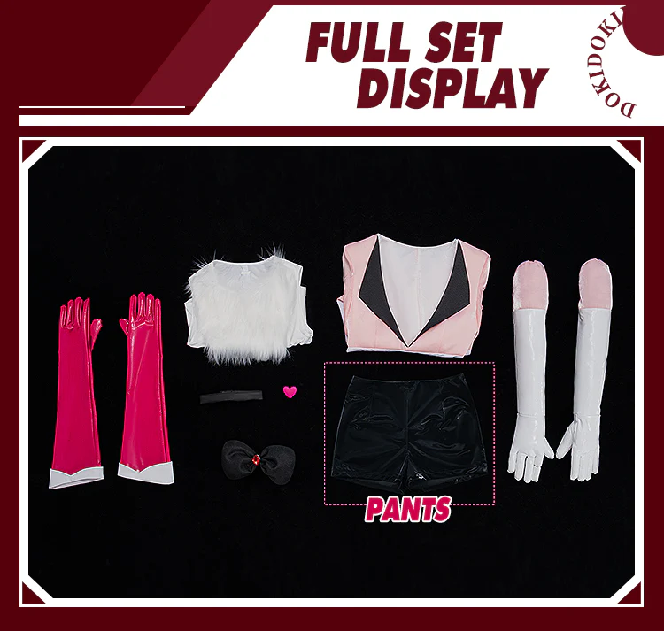 【Size S-3XL】DokiDoki-SR Anime Hell Hotel Cosplay Costume Pink White - Image 5