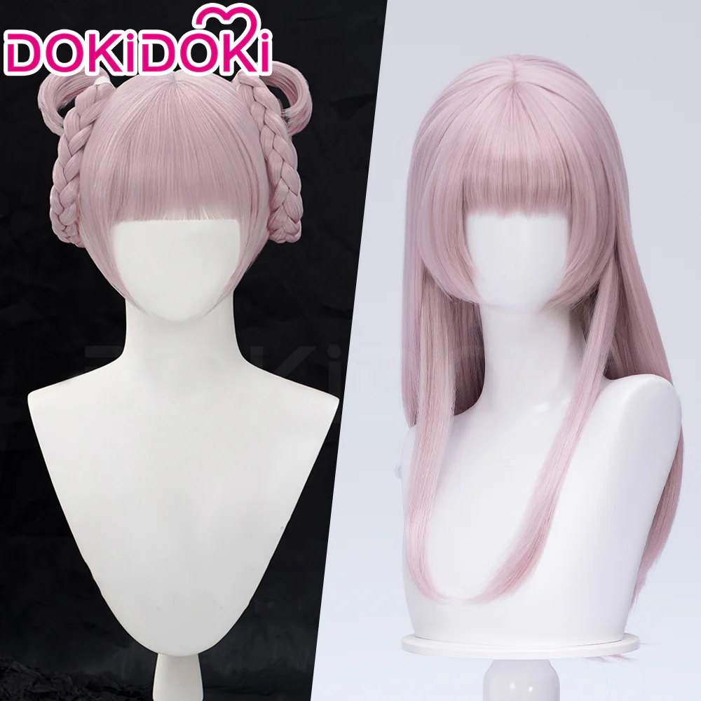 【Braid Ver Ready For Ship】DokiDoki Anime Yofukashi no Uta Cosplay Nanakusa Nazuna Wig Long Straight Pink Hair Braid